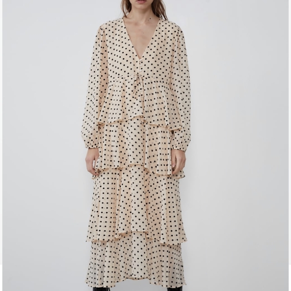 Polka Dot Tiered Maxi Dress - Picture 1 of 2